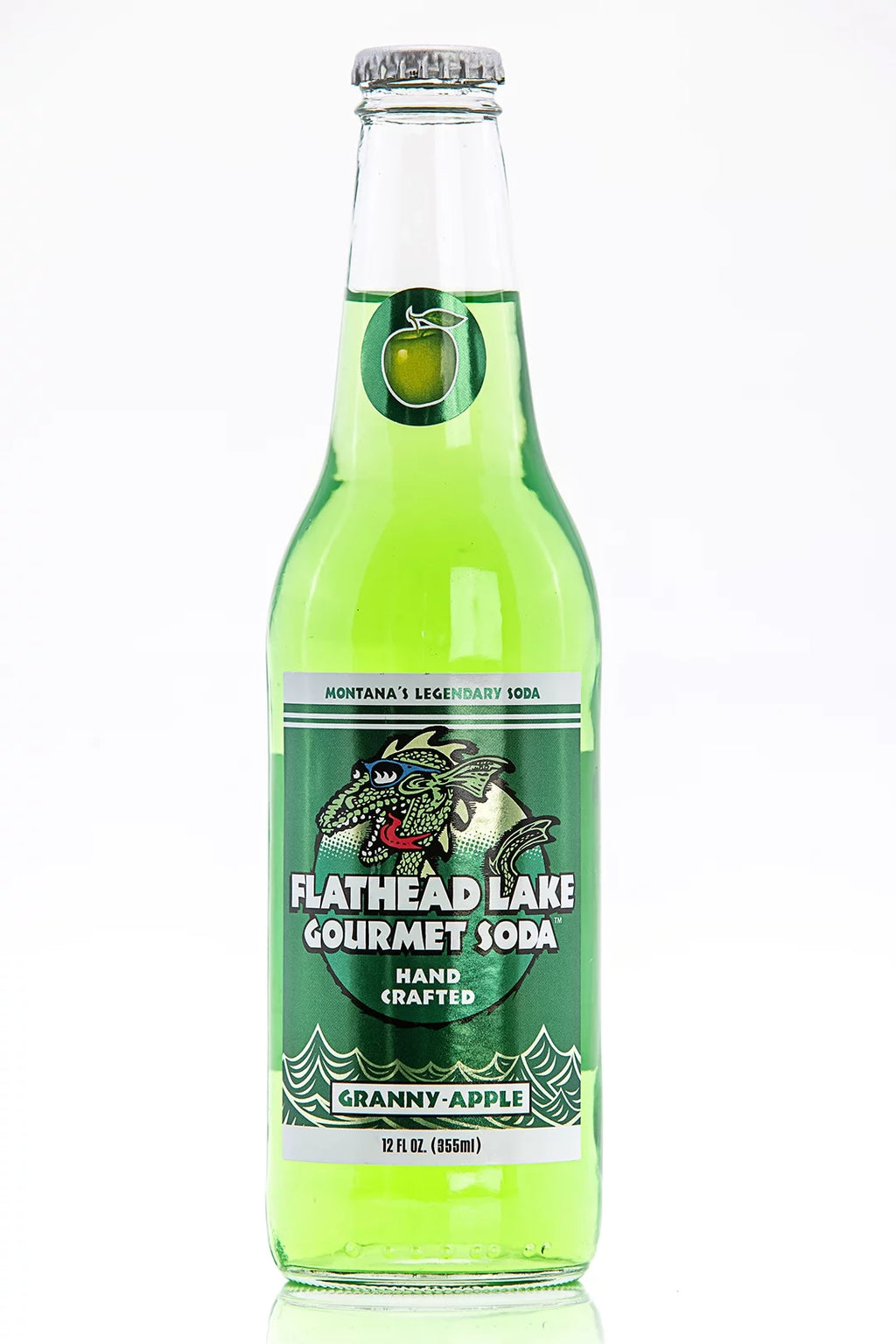 Flathead Lake Gourmet Soda (Granny Apple) - 12 Pack - 12oz Bottles N95506