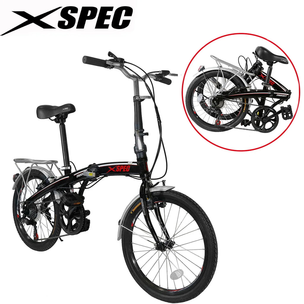 White 7 Speed Folding Compact Bike U35165