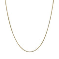 14K Solid Yellow Gold Box Chain Necklace, 16"-24" F389