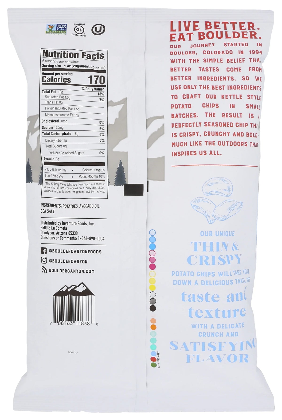 Thin & Crispy Potato Chips 6 Ounce Pack Of 12 S8100