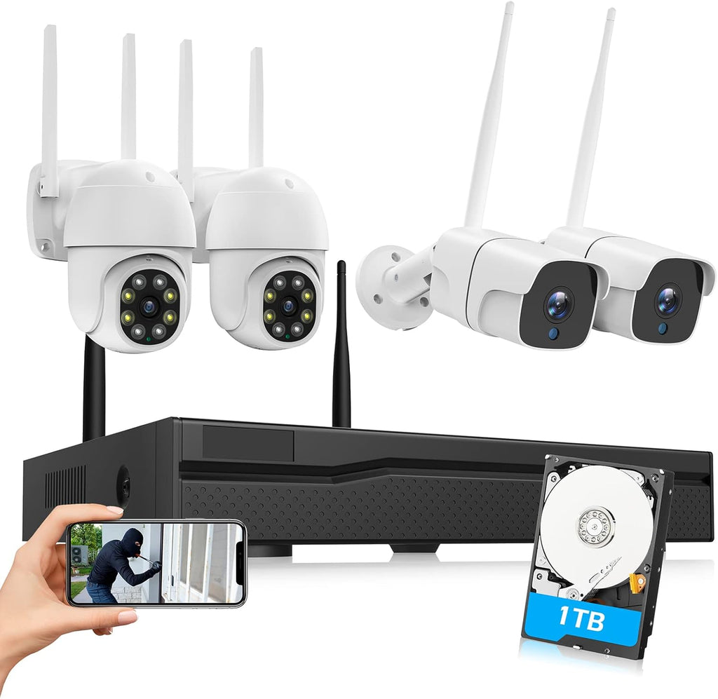 3MP Wireless Security Camera System with 1TB HDD B979794