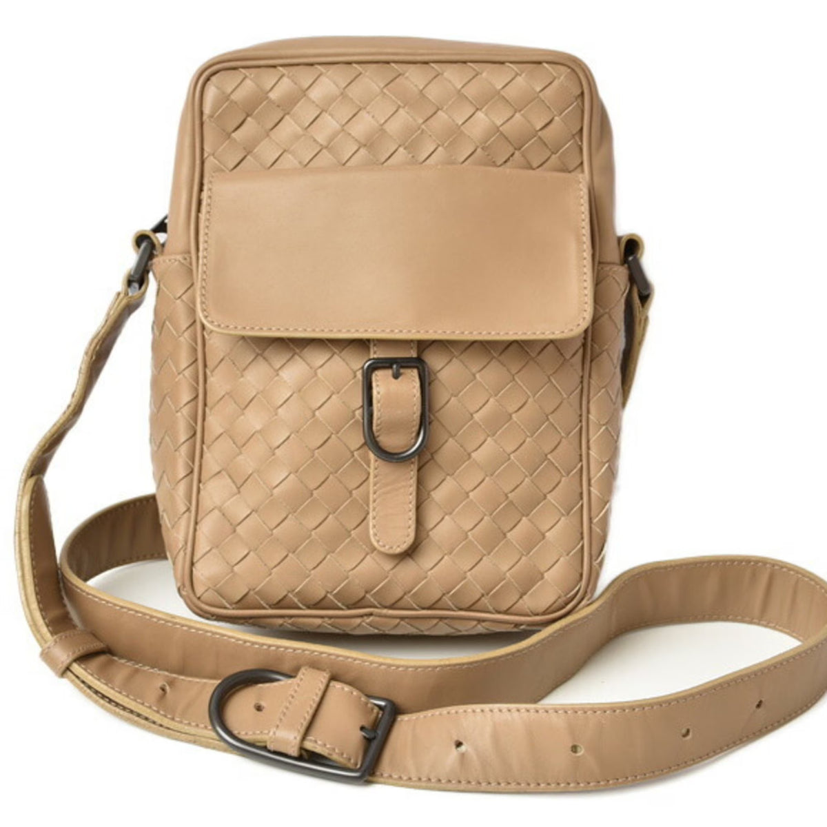 Camel Leather Shoulder Bag Y993
