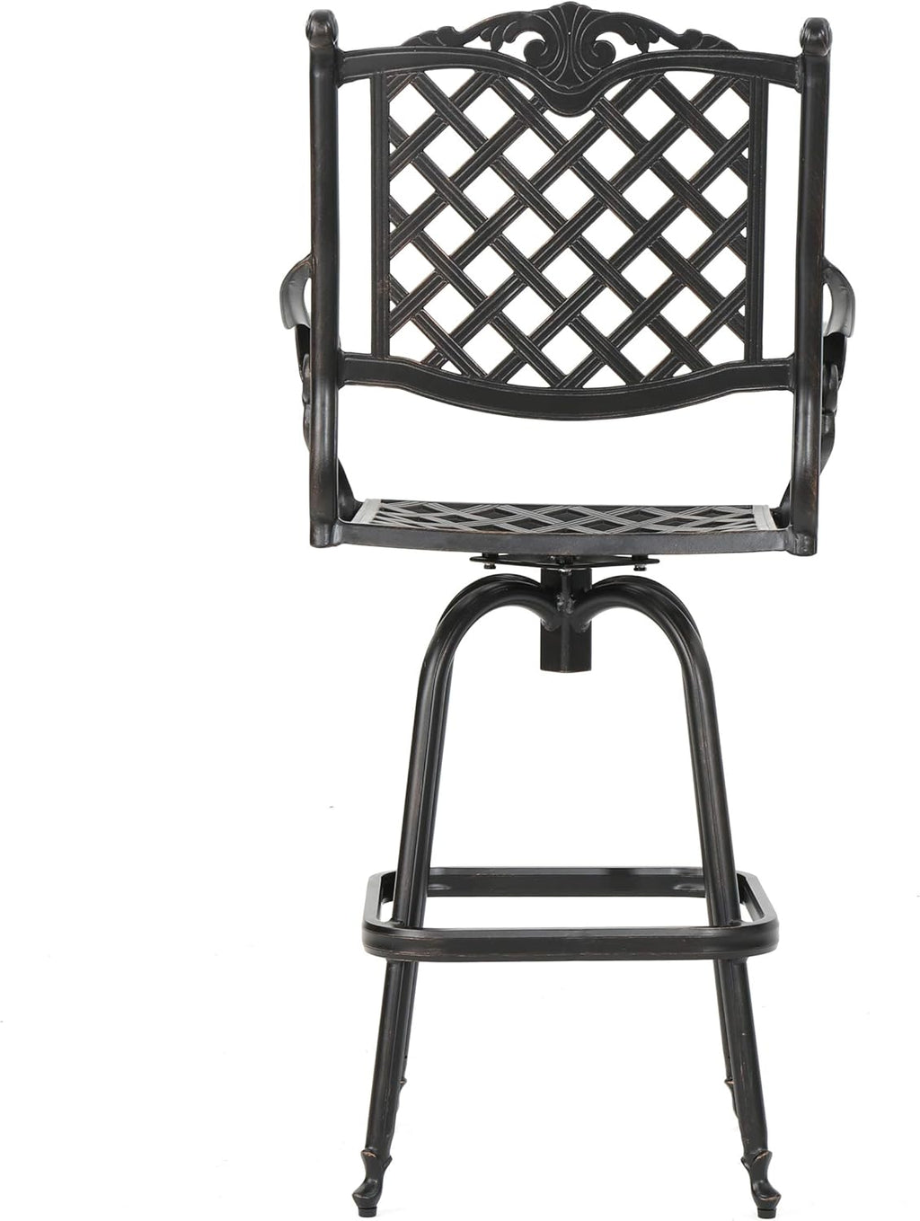 Cast Aluminum Bar Stools, 2-Pcs Set, Shiny Copper R8922