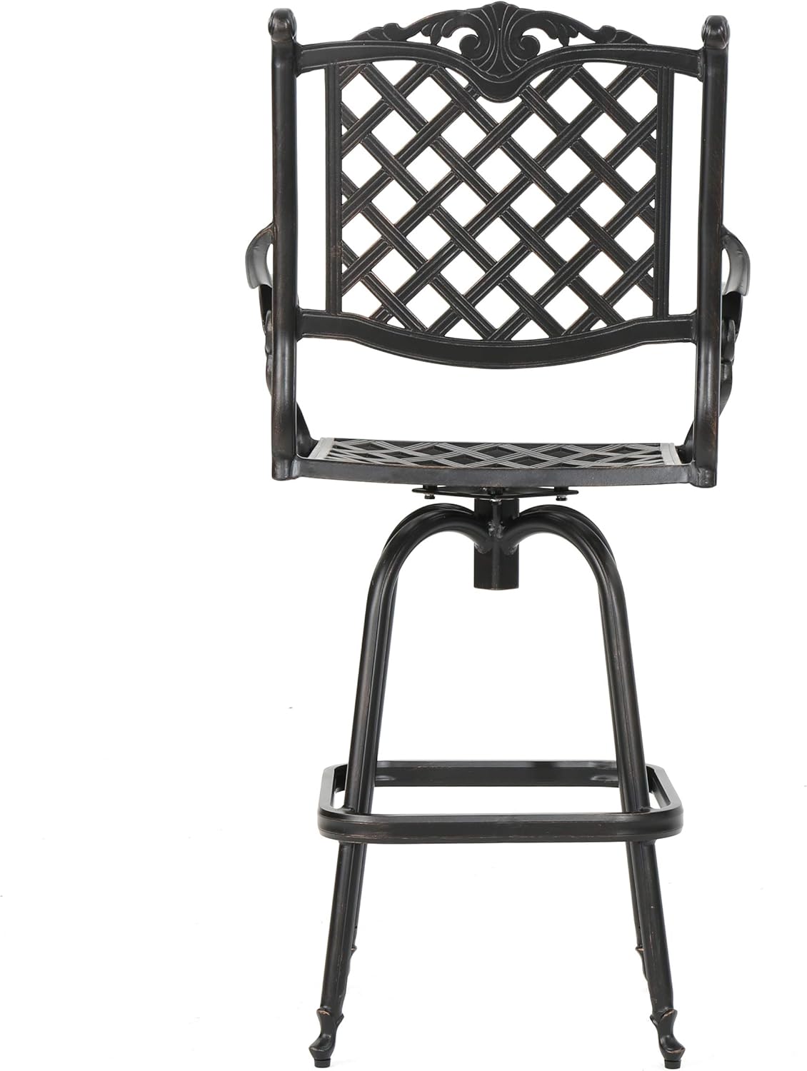 Cast Aluminum Bar Stools, 2-Pcs Set, Shiny Copper R8922