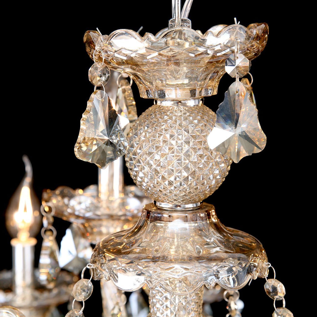 15 Lights Cognac K9 Crystal Chandelier W8513