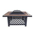 Black Steel Wood-Burning Fire Pit F49775