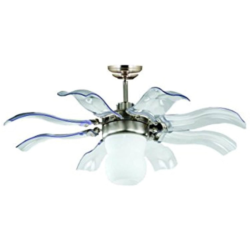 Retractable Ceiling Fan with Plastic Transparent Blades E2689