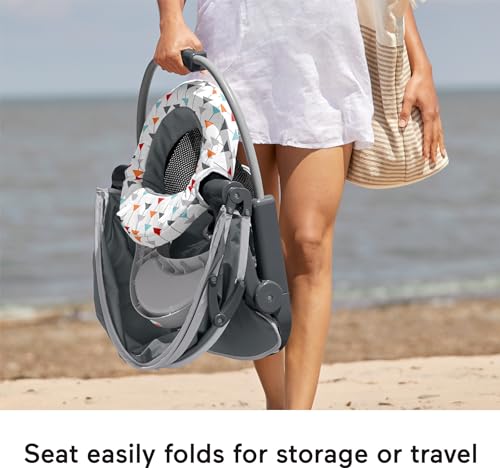 Travel Baby Chair Floor Seat with Snack Tray and Canopy Q78287