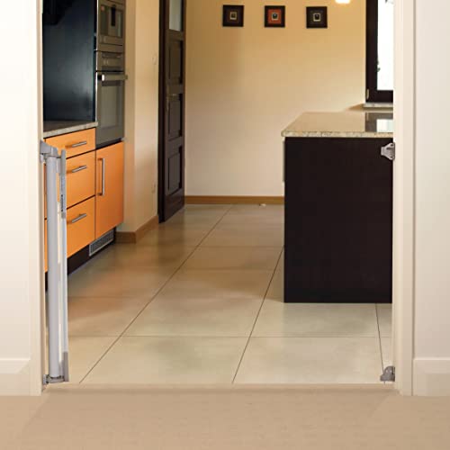 White Retractable Mesh Baby Gate, 33" Tall, 55" Wide T300