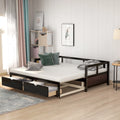 Wooden Daybed with Trundle Bed and Two Storage Drawers C262073