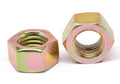 7/8x22-9 Coarse Thread Grade 8 Finished Hex Nut - Medium Carbon Steel Yellow Zinc Plated Pk 100 Y579980