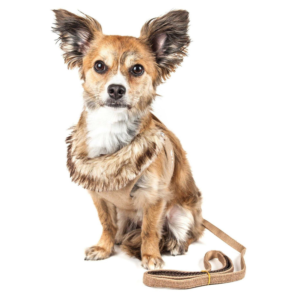 2 In 1 Adjustable Dog Harness Leash with Removable Fur Collar H126821