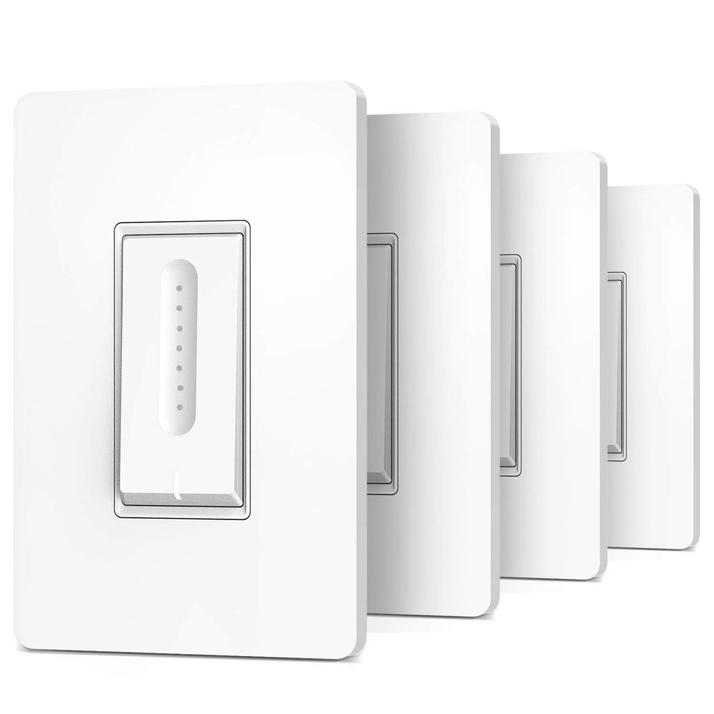 Smart Dimmer Switch 4 Pack, WiFi Light Switch, Single-Pole V41390