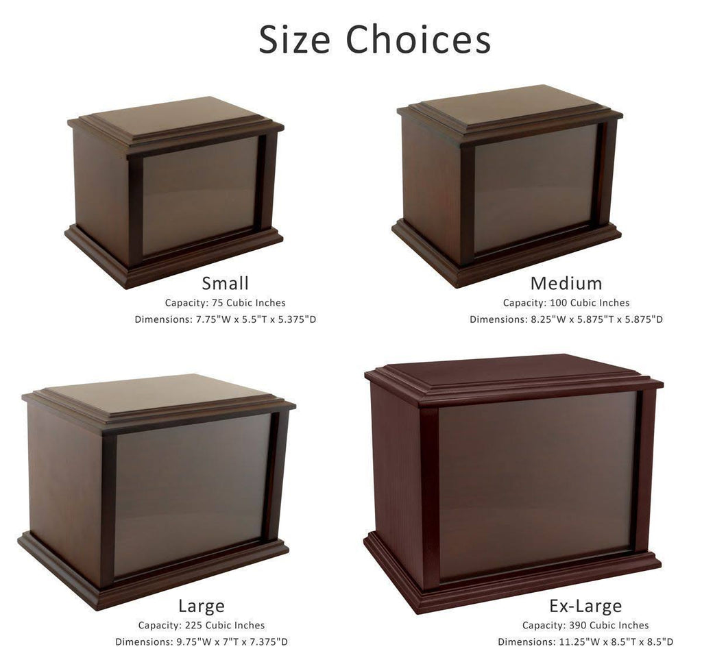 Roses Wood Cremation Urn - 4 Sizes P224561