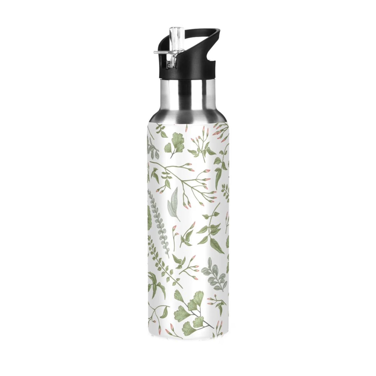 Insulated Thermos Kids Stainless Steel Bottle with Straw Lid Flask 20 oz H6507