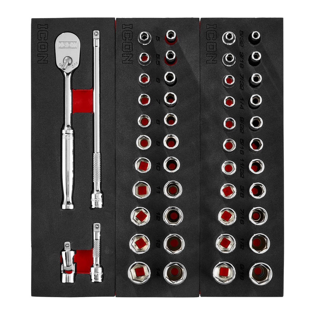 1/4 in. Drive SAE and Metric Socket Set, 48-Piece L749902