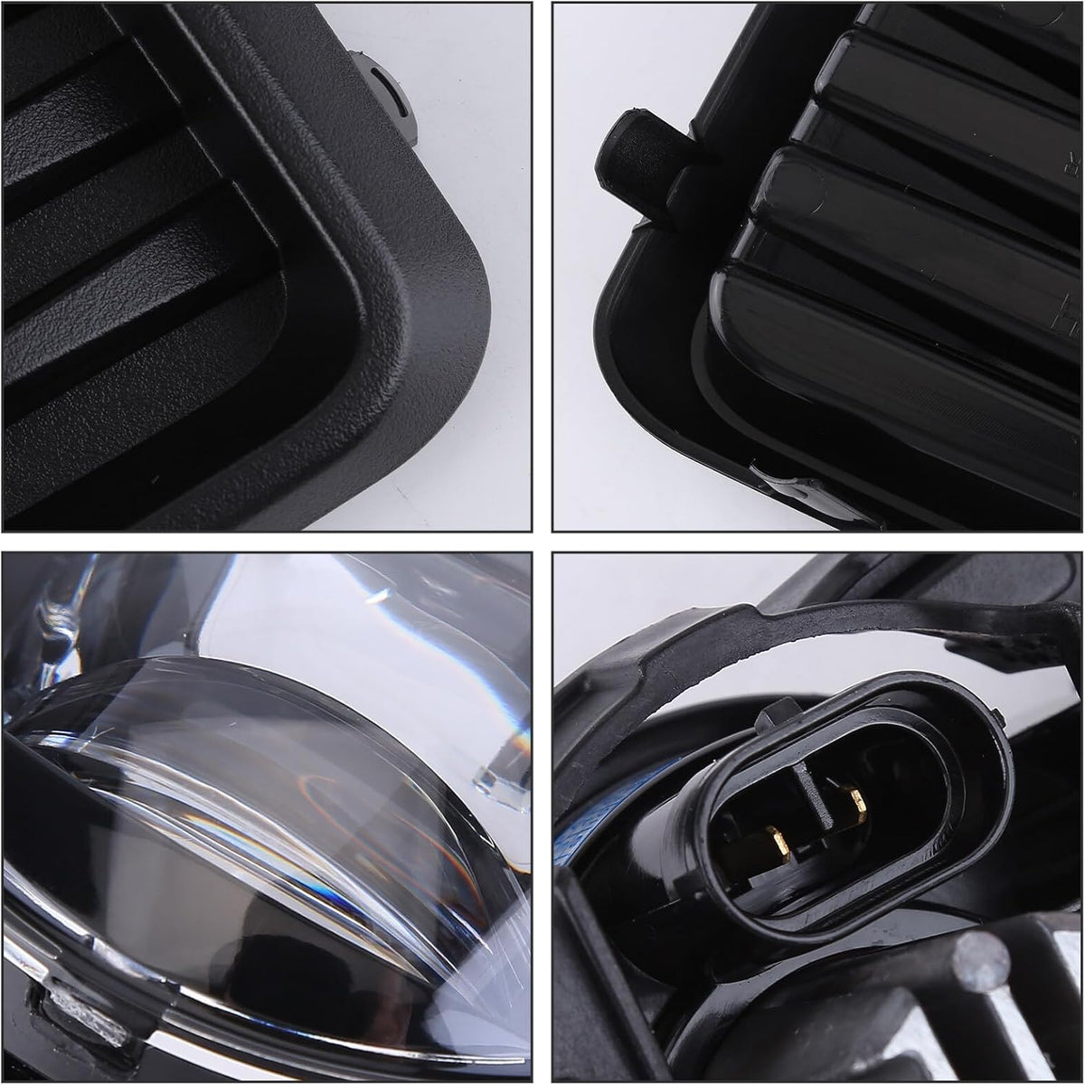 Pair Front Bumper LED Fog Light with Fog Light Cover and Wire Harness Compatible with 2023 2024 Chevy Colorado Fog Lamp Driving Fog Light Lamp (Clear Lens) with Fog Light Bezel, Switch, Wires F846374