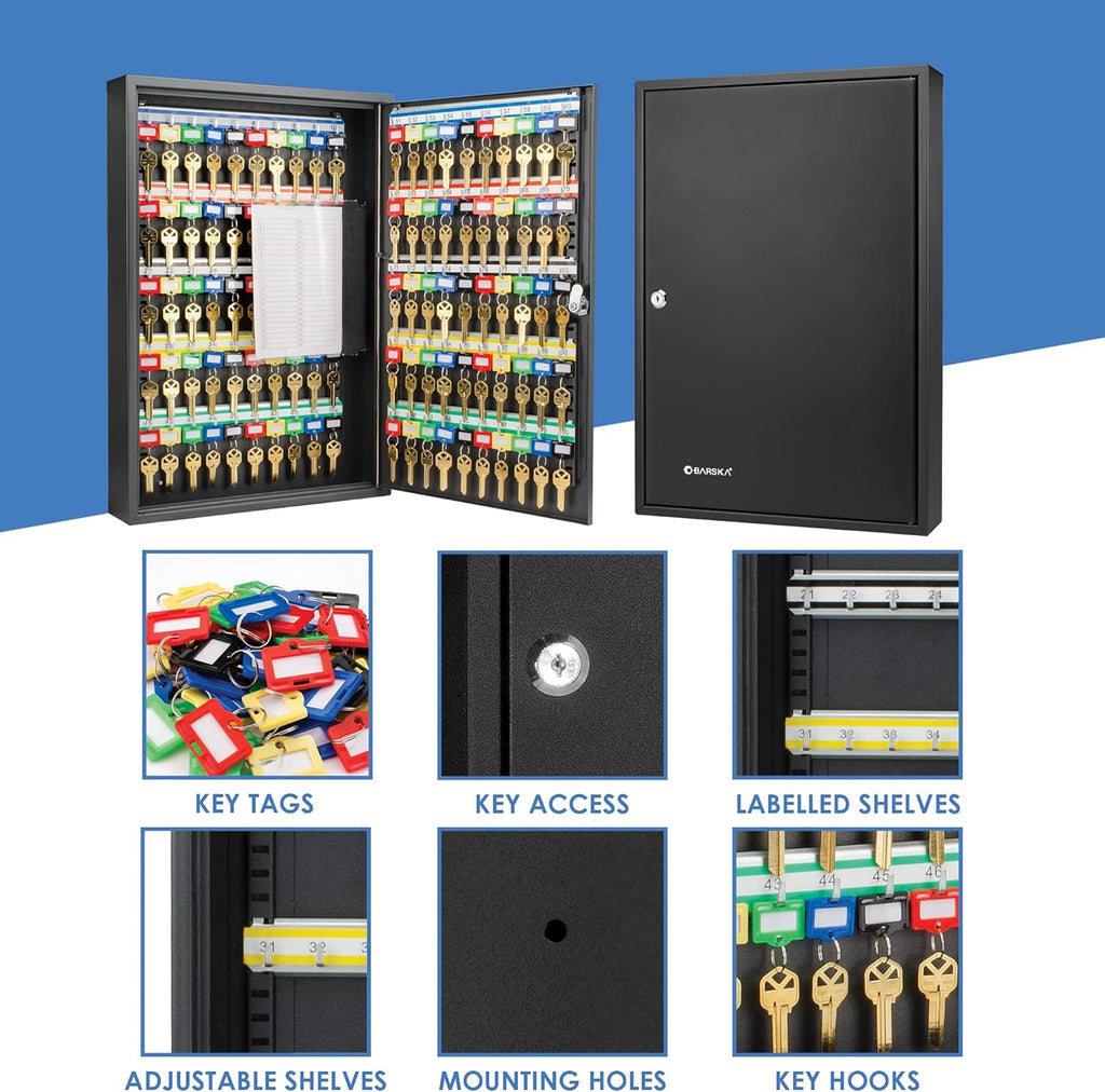 Black Adjustable Key Cabinet Lock Box L598