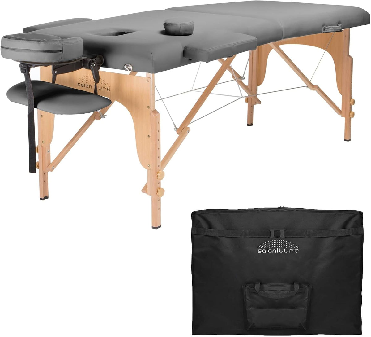 Black Portable Folding Massage Table with Carrying Case H52994