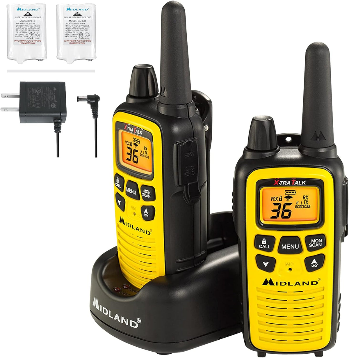 Yellow/Black 3-Pack Two-Way Radio Walkie Talkie B297