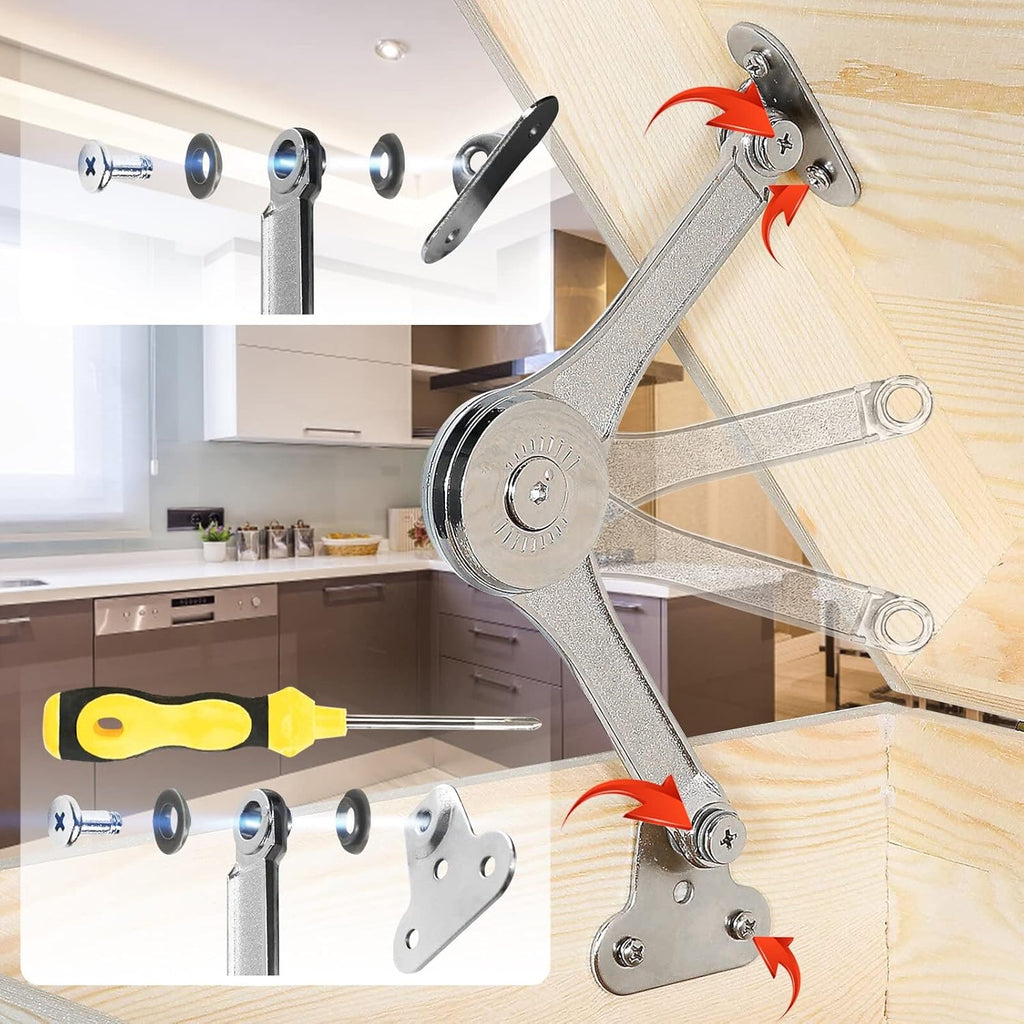 2 Pcs Soft Close Lid Support Hinges with Screwdriver N113131