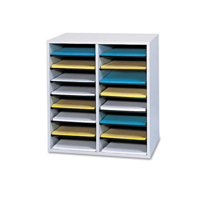 16 Compartments Adjustable Shelves Literature Organizer E42074