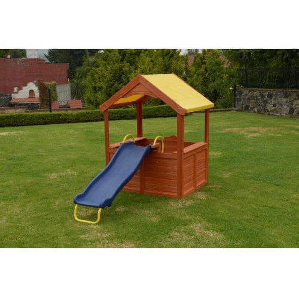 Wood Playhouse with Slide L988
