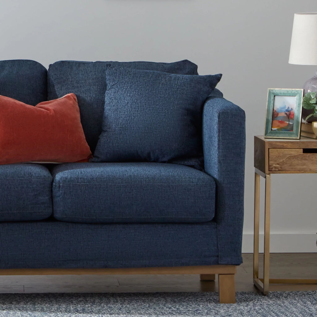 Navy Upholstered Loveseat M38269