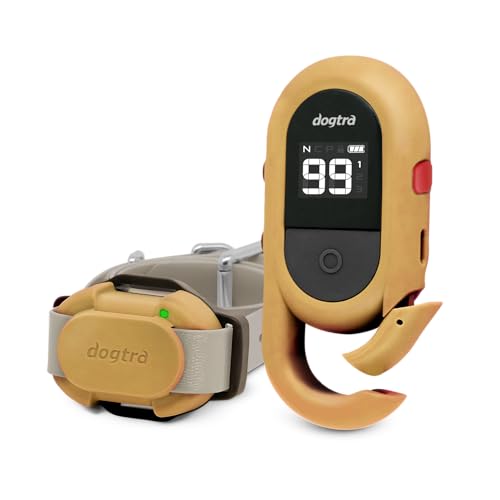 Tan Waterproof Rechargeable Dog Training Collar with Remote X540
