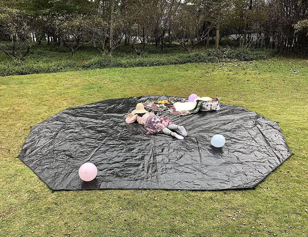 Black Waterproof Groundsheet Tarp for Camping B9710