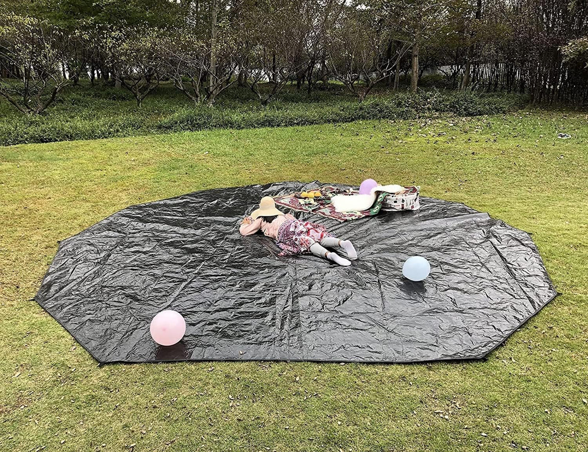 Black Waterproof Groundsheet Tarp for Camping B9710