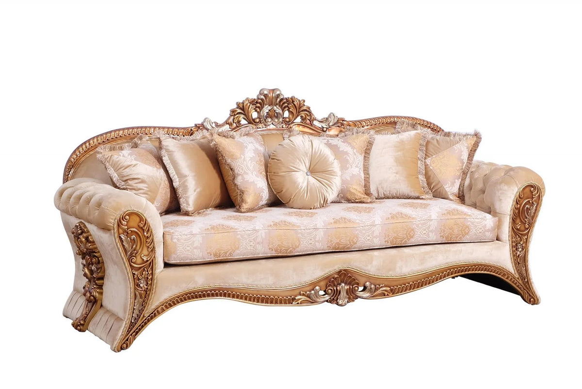 Gold & Brown Sofa Set 2Pcs K635650
