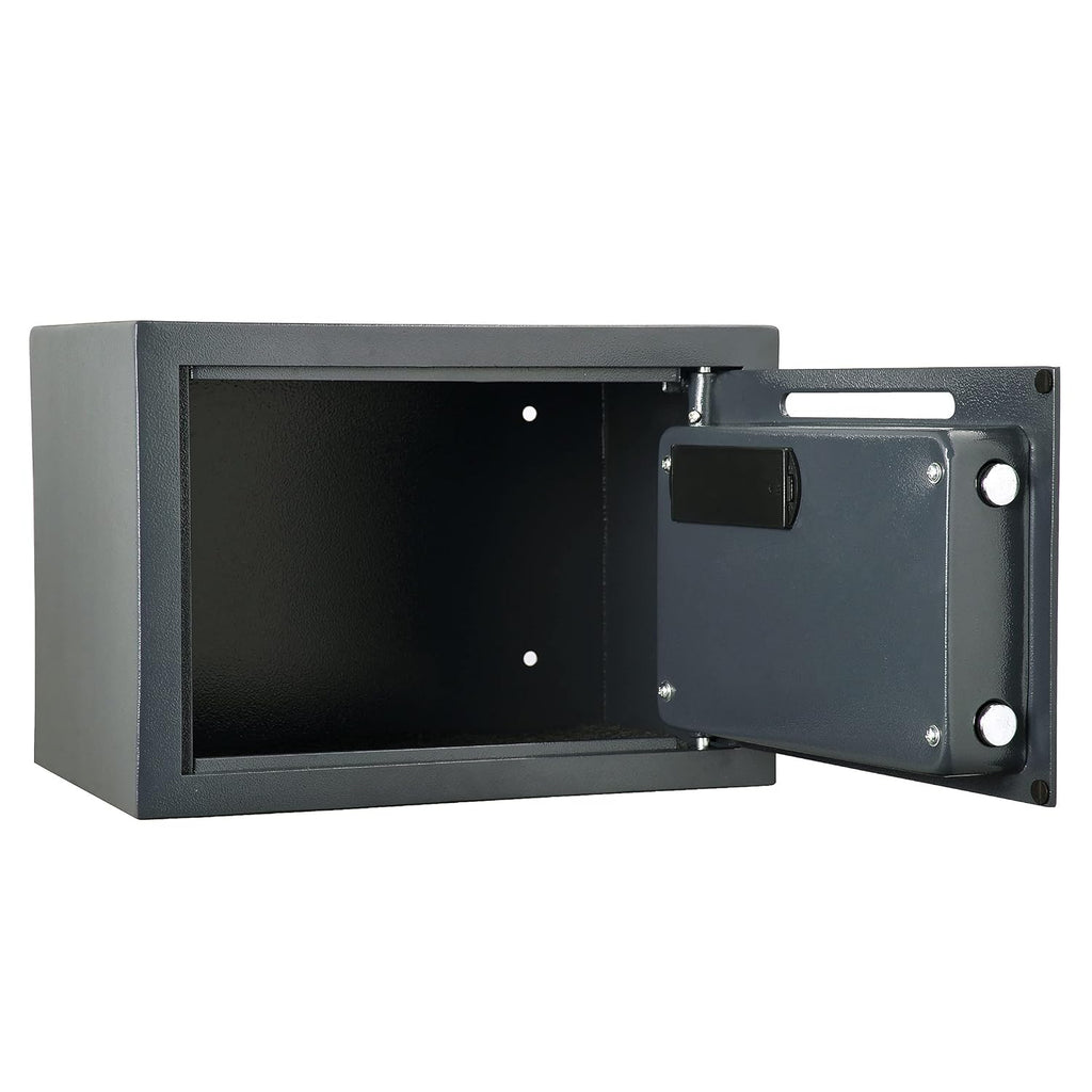Black Digital Safe Compact Steel Money Security Box with Keypad O89931
