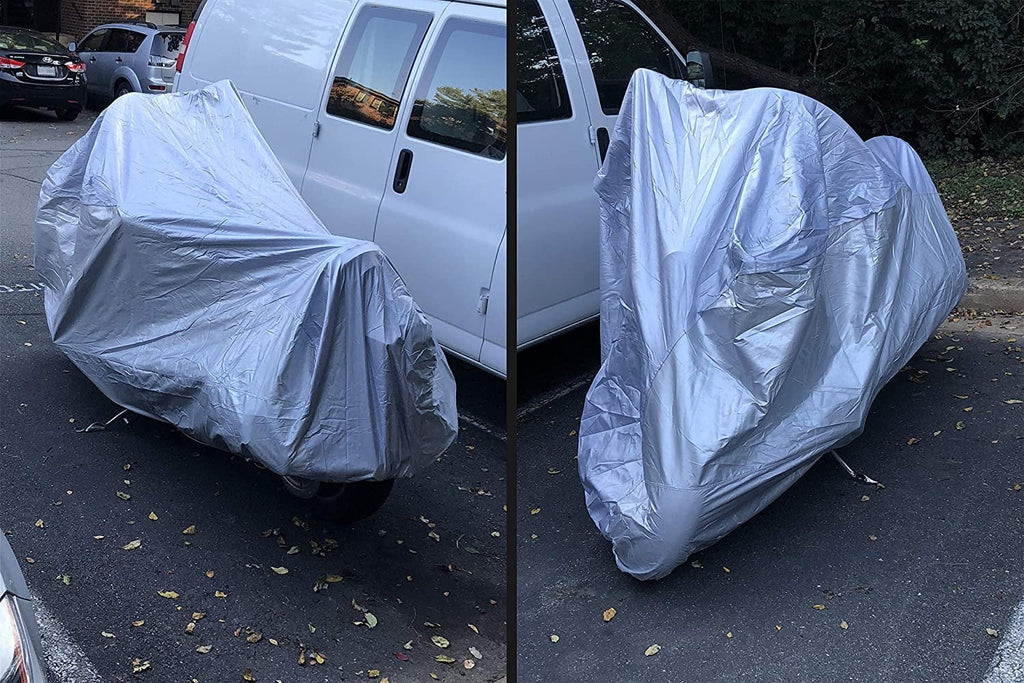 Motorcycle Cover with Securing Straps and Storage Bag O9672