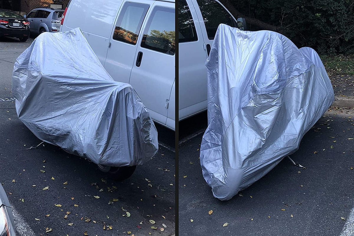 Motorcycle Cover with Securing Straps and Storage Bag O9672