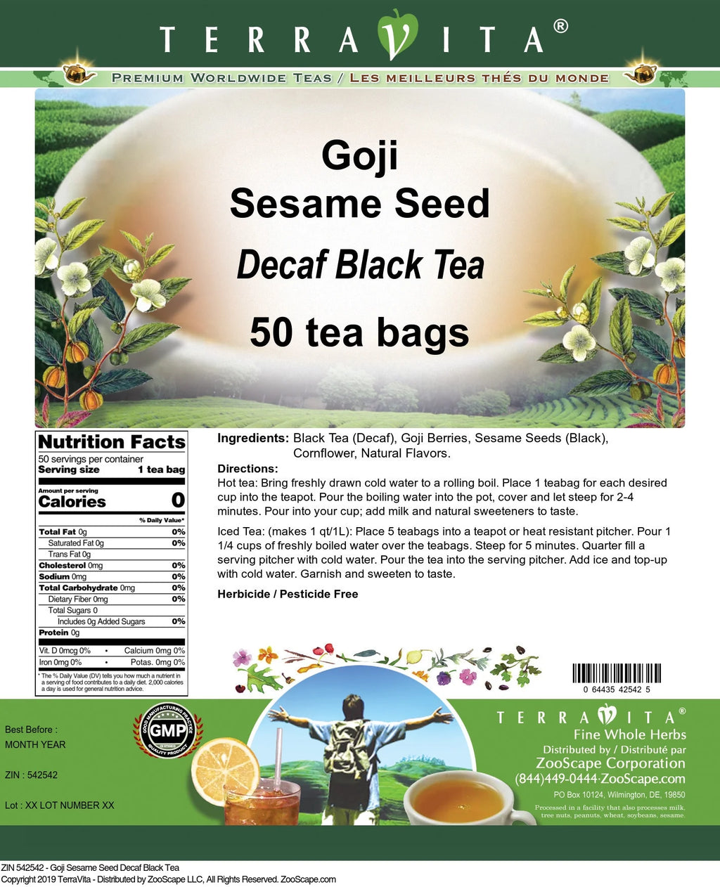 Decaf Black Tea Bags 50 Tea Bags Z821448