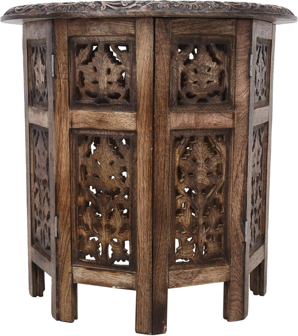 Antique Solid Carved Wood Coffee Table T394