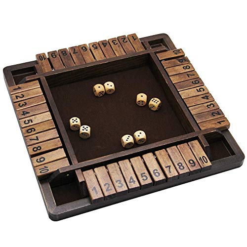 Wooden Shut The Box Dice Game Set V155344