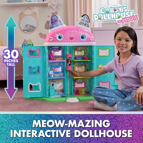 Interactive Dollhouse with 7 Rooms, LCD Screen Eyes, Figures, Sound FX T556733