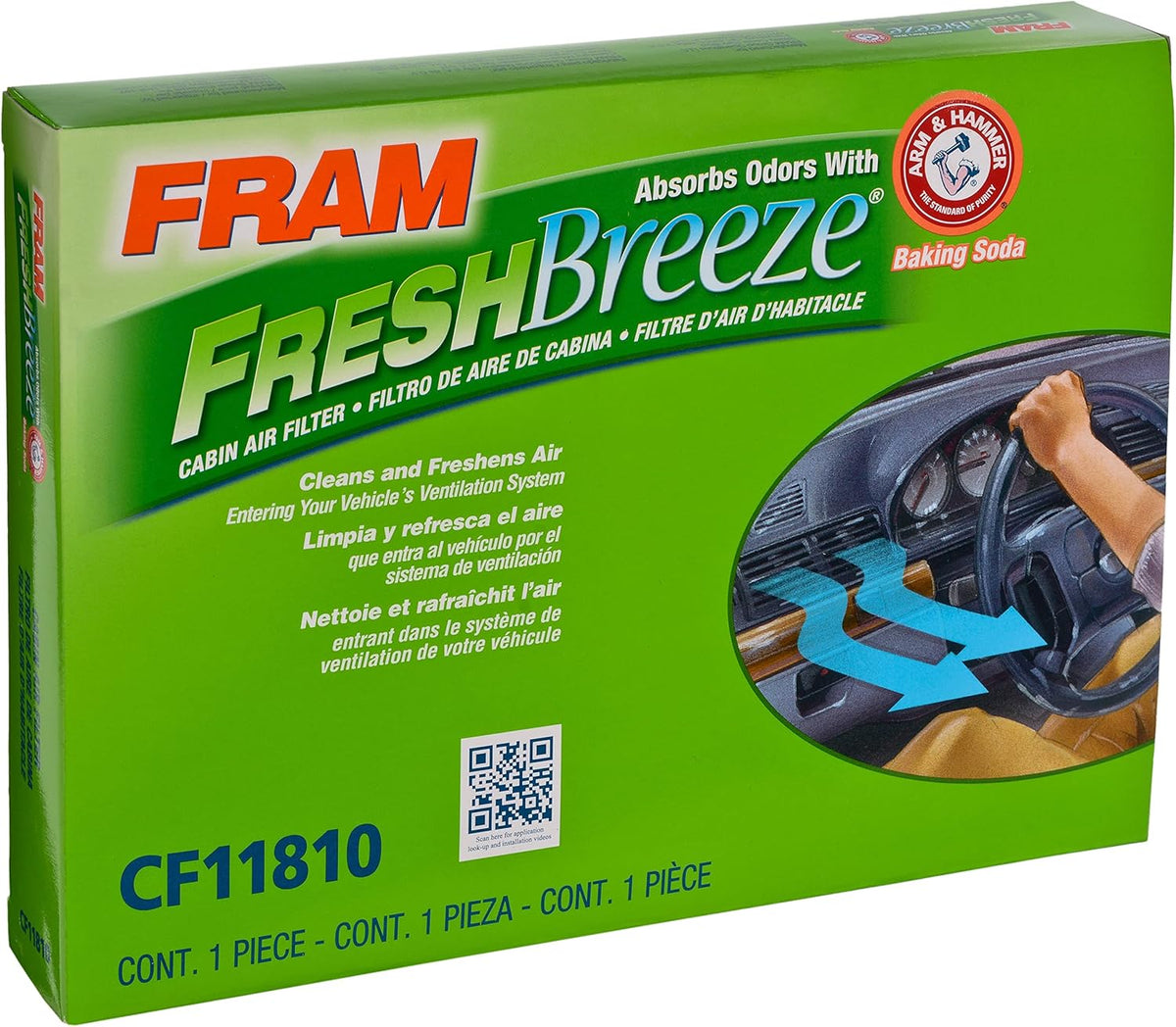 Cabin Air Filter with Baking Soda U88363
