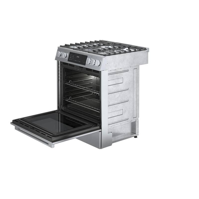 30 in. 4.6 cu. ft. Slide-In Dual Fuel Range with Convection Oven Stainless Steel C160