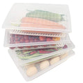 Plastic Food Storage Containers with Removable Drain Plate and Lid, Stackable (4, Large) T3827