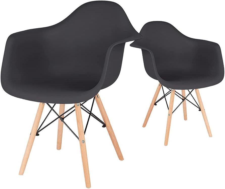 Black Molded Shell Dining Chair B460