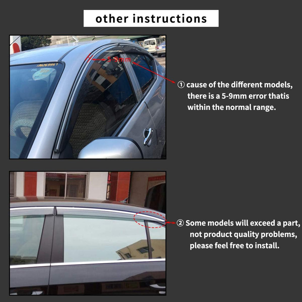 Smoke Tape-On Side Window Deflectors S532