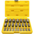 25pcs Hex Head Multi-Spline Screw Extractor Set, High Carbon Steel Bolt Extractor O5625