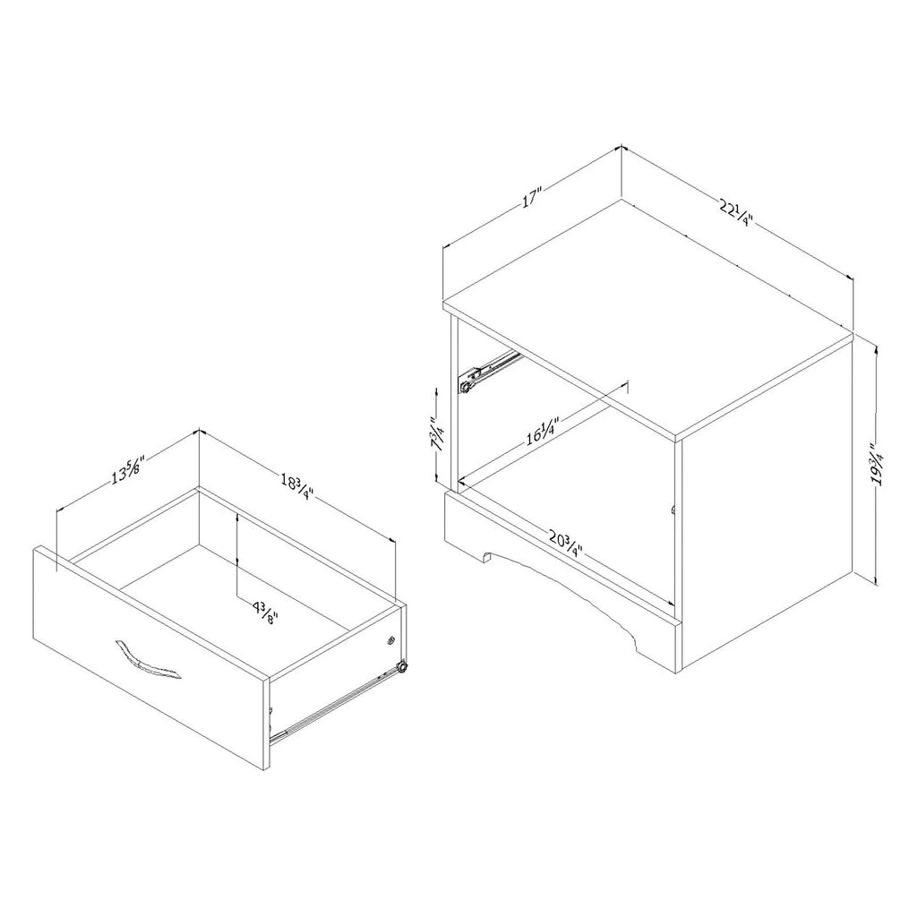 1 Drawer Nightstand P200387