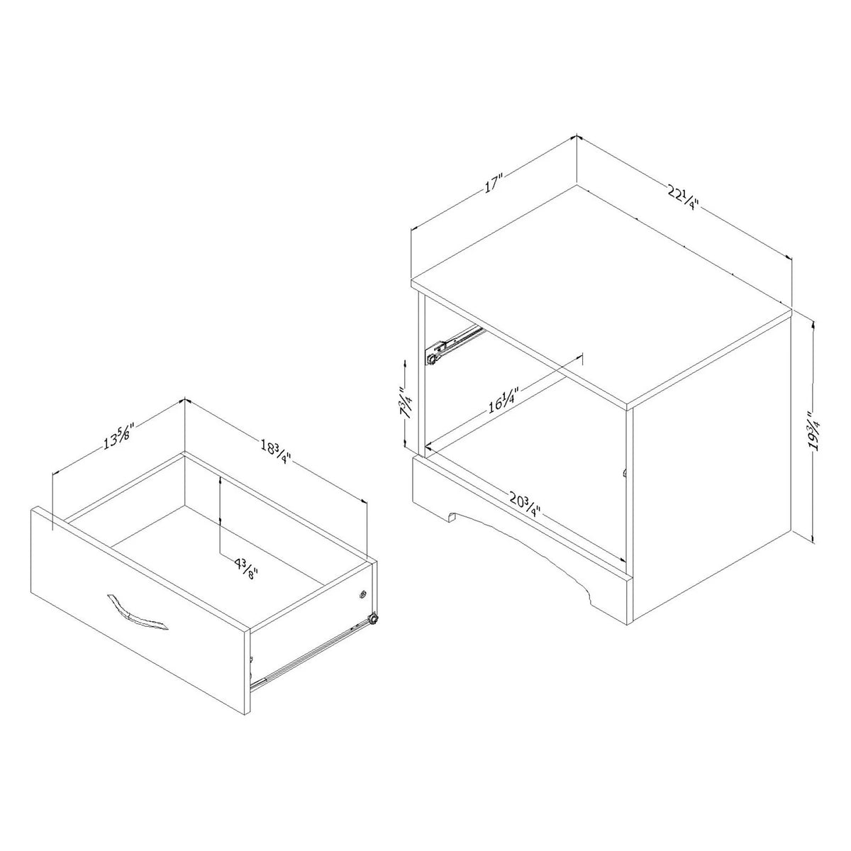1 Drawer Nightstand P200387