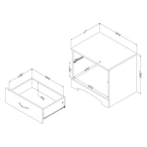 1 Drawer Nightstand P200387