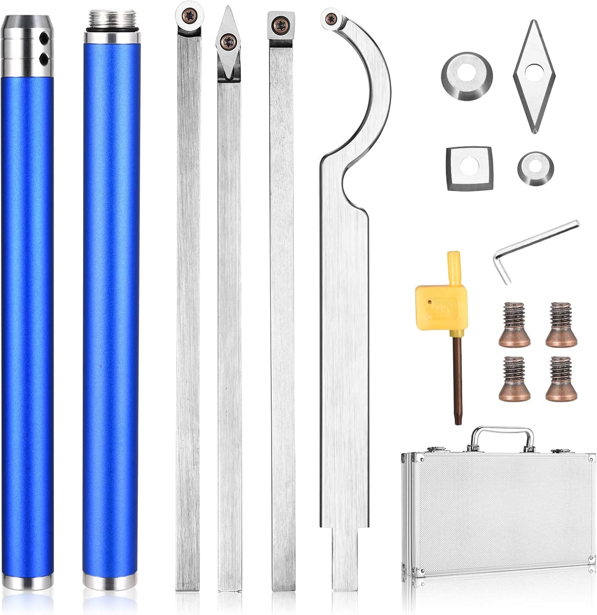 8 in 1 Carbide Tipped Woodturning Set with Aluminum Case K94793