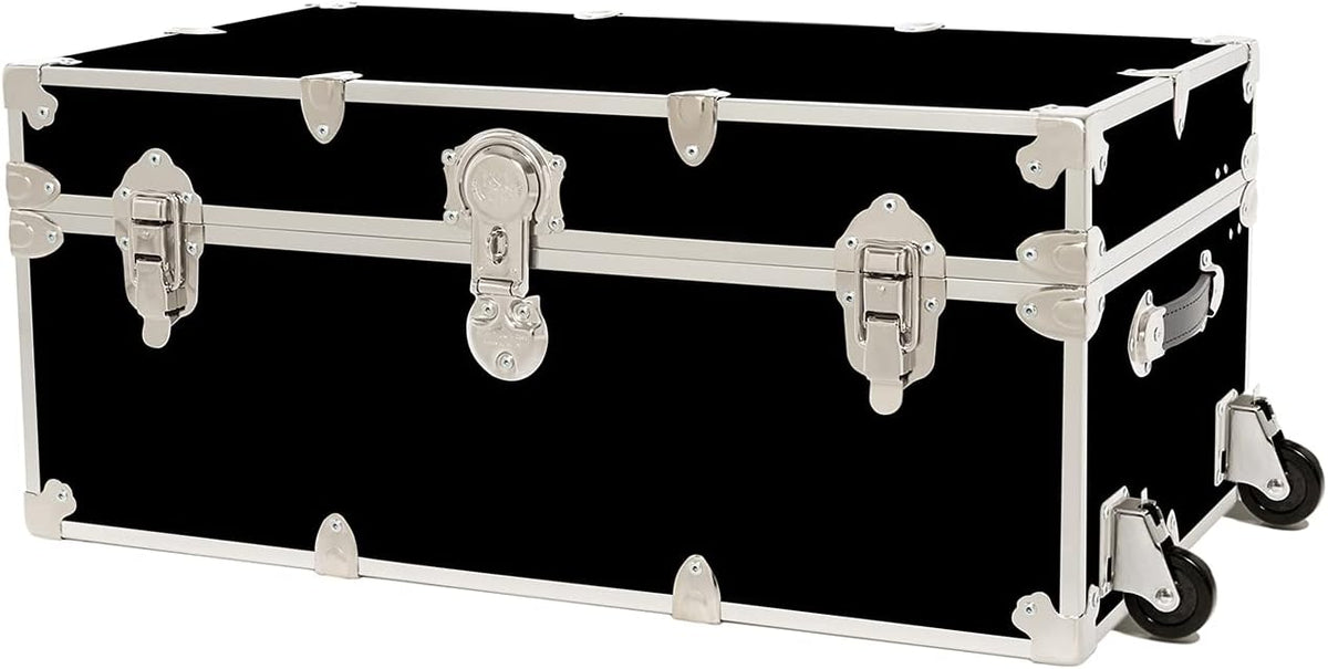 Large Armor Trunk with Removable Wheels 32x18x14 (Silver) W36543